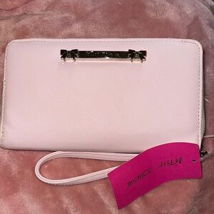Betsey Johnson Pink  Wristlet Clutch